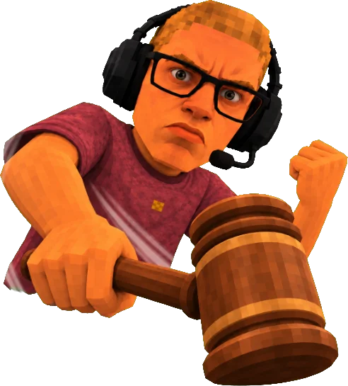 Trencher slamming a judge gavel